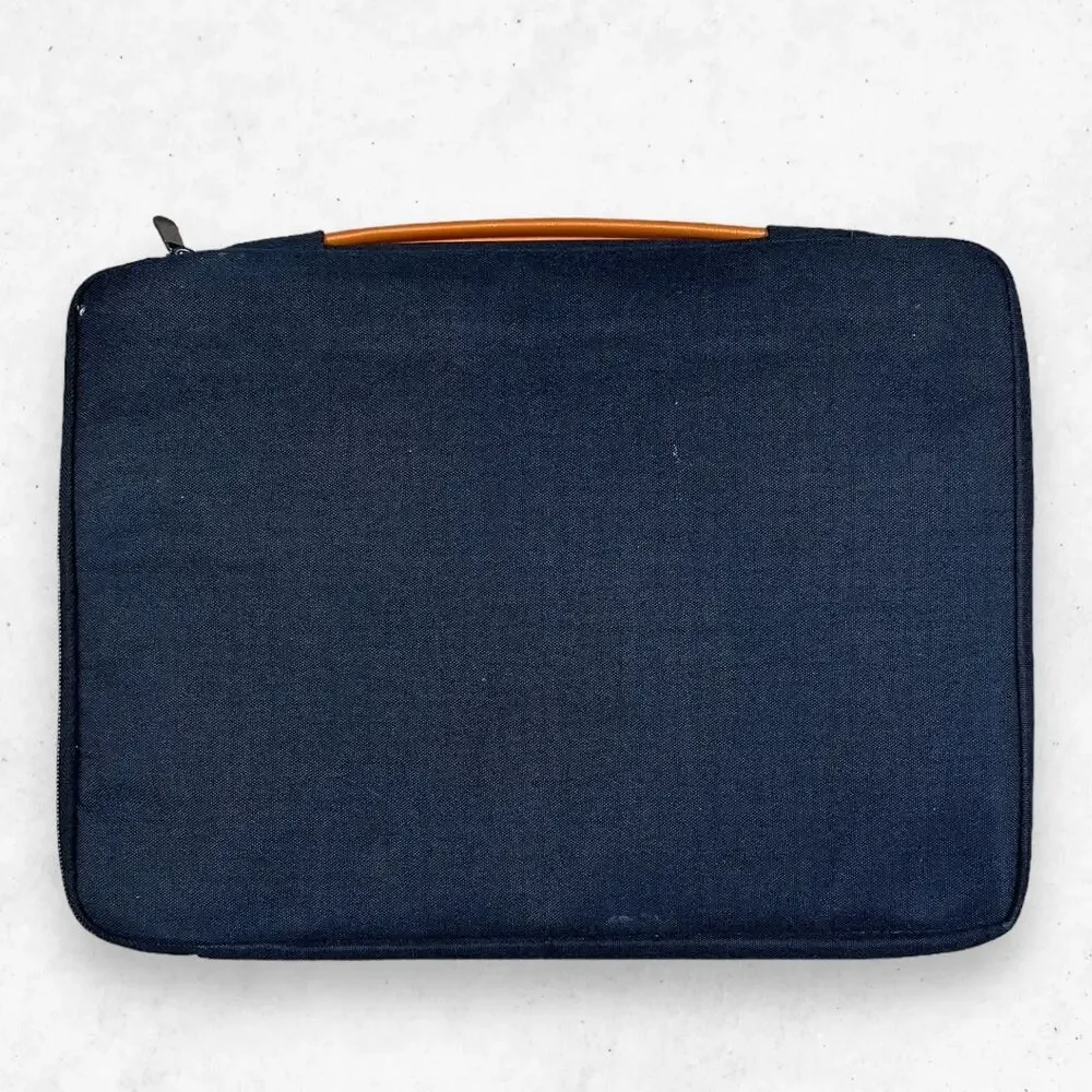 Inateck Black Laptop Sleeve Cushion 15inx11in Full‎ Zip Extra Side Zip Pocket